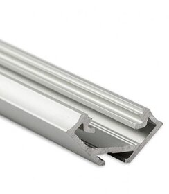Aluminium Profiel voor hoeken 1 meter Zilver