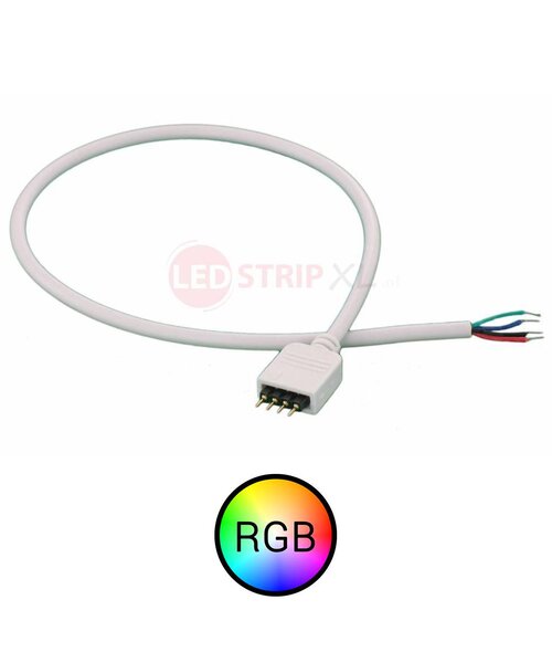 RGB LED strip DC aansluit stekker 4-aderig