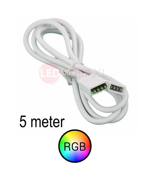 Verlengkabel 5 meter voor RGB LED Strips 4-aderig