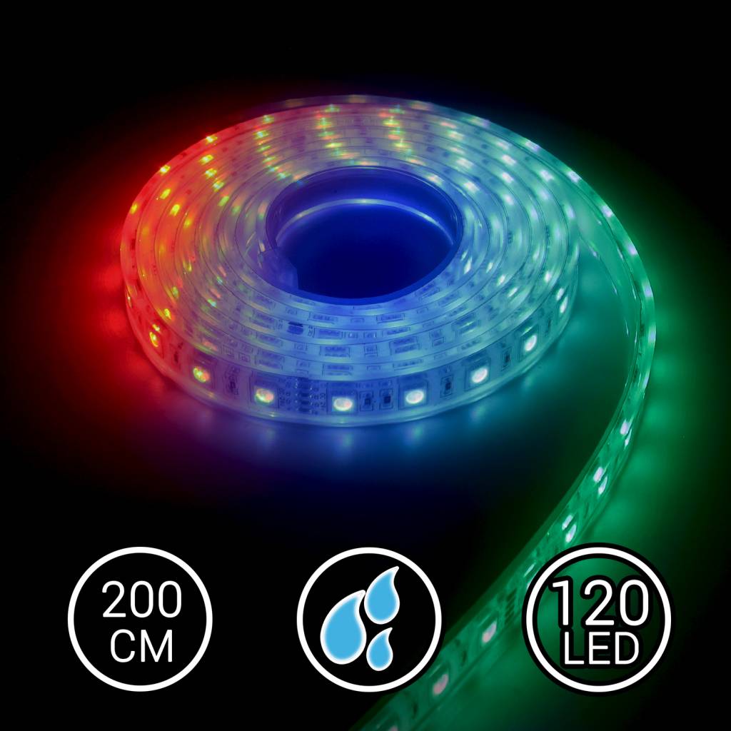 LED Strip RGB 200CM Multi-Kleur 24V | LEDStripXL - LEDStripXL