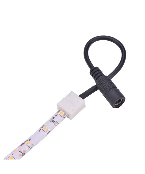 LED DC Jack Female stekker naar Klik Koppelstuk voor enkelkleurige led strips