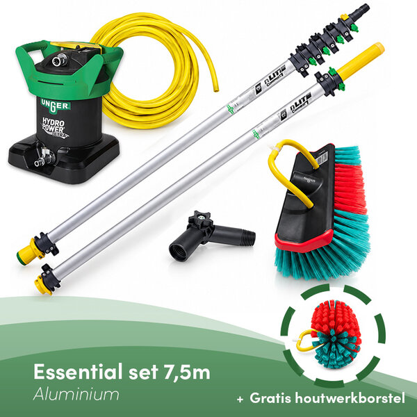 Unger Unger Essential Set – nLite Aluminium Basissteel + uitbereiding 7,5m – HydroPower – Slang 25m