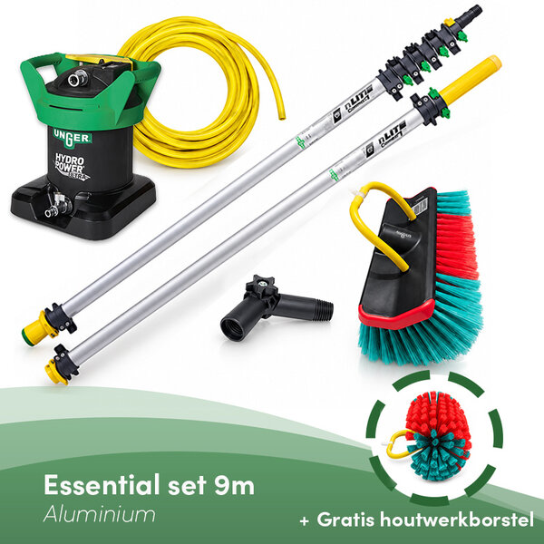 Unger  Essential Set – nLite Aluminium Basissteel 9m – HydroPower – Slang 25m
