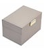 Mini 2-Set Jewlery Box - Taupe & Grey Velvet