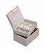 Mini 2-Set Jewlery Box - Taupe & Grey Velvet