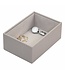 Mini 2-Set Jewlery Box - Taupe & Grey Velvet