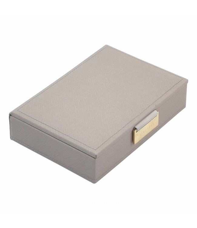 Mini Top Box Taupe & Grey Velvet