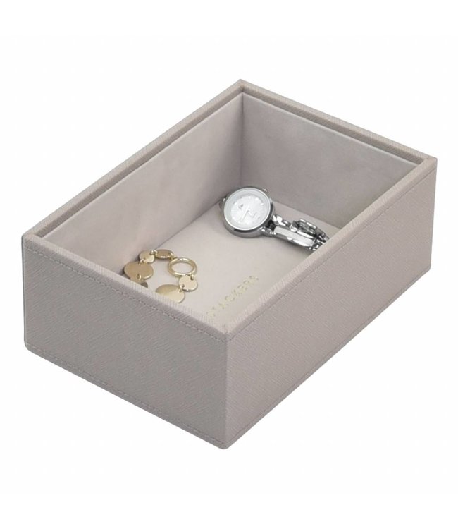 Mini Open Box Taupe & Grey Velvet