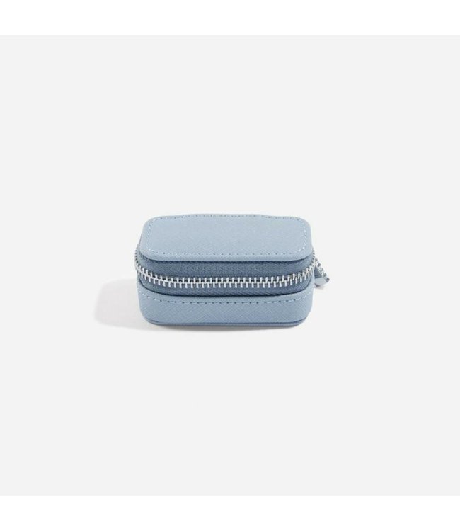Large Travel Box Set in Dusky Blue & Grey Velvet