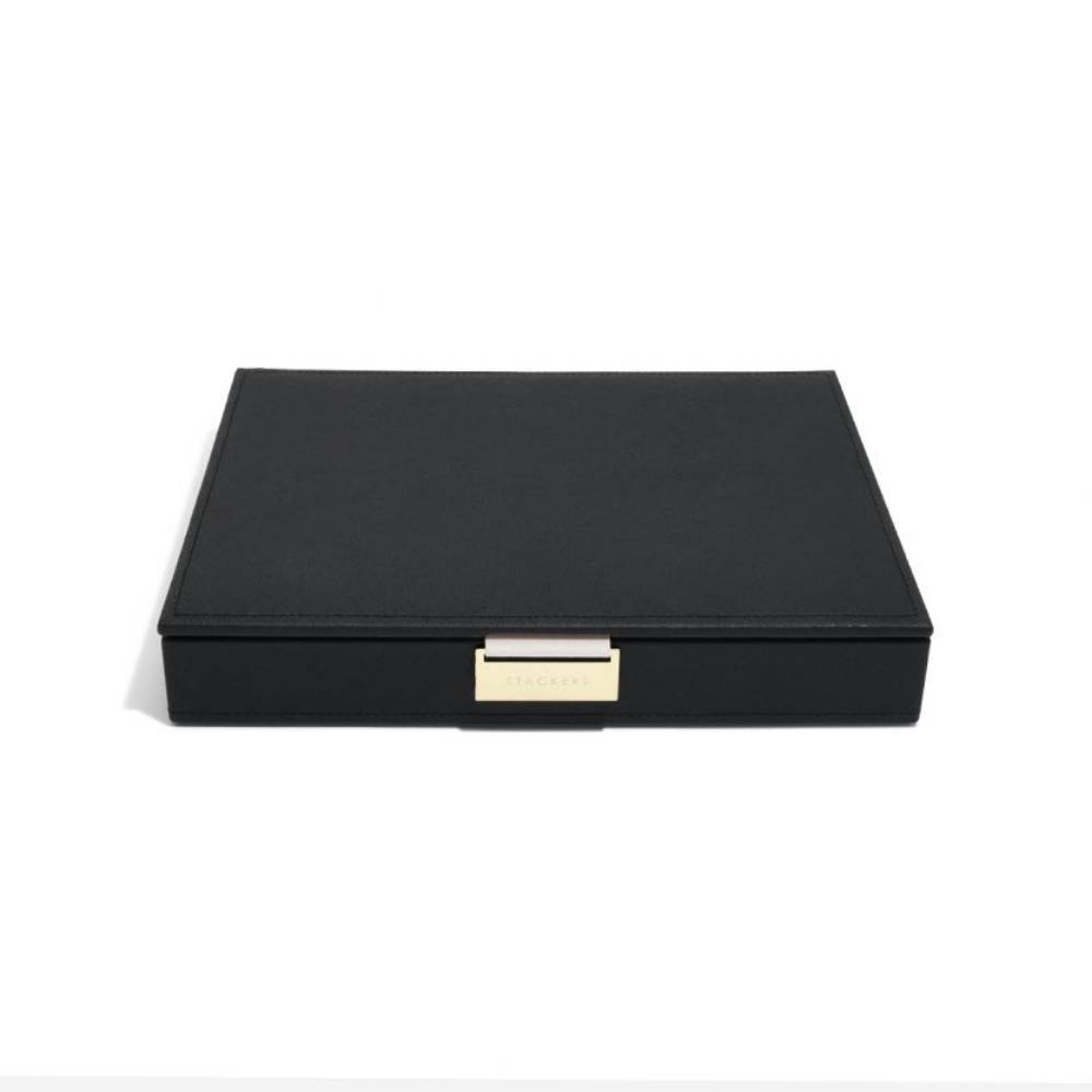 STACKERS Classic Top Jewelry / Jewellery Box in Black & Grey - STACKERS BOX
