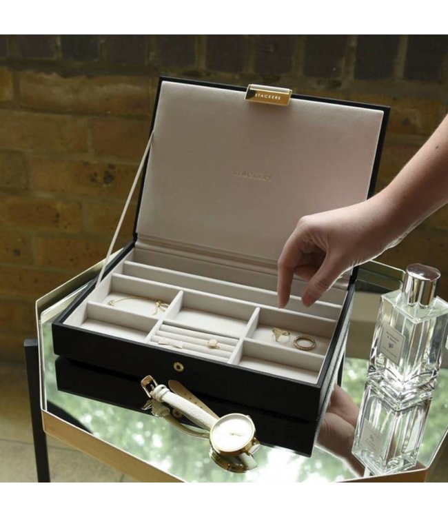 Classic Top-Box in Schwarz & Grau