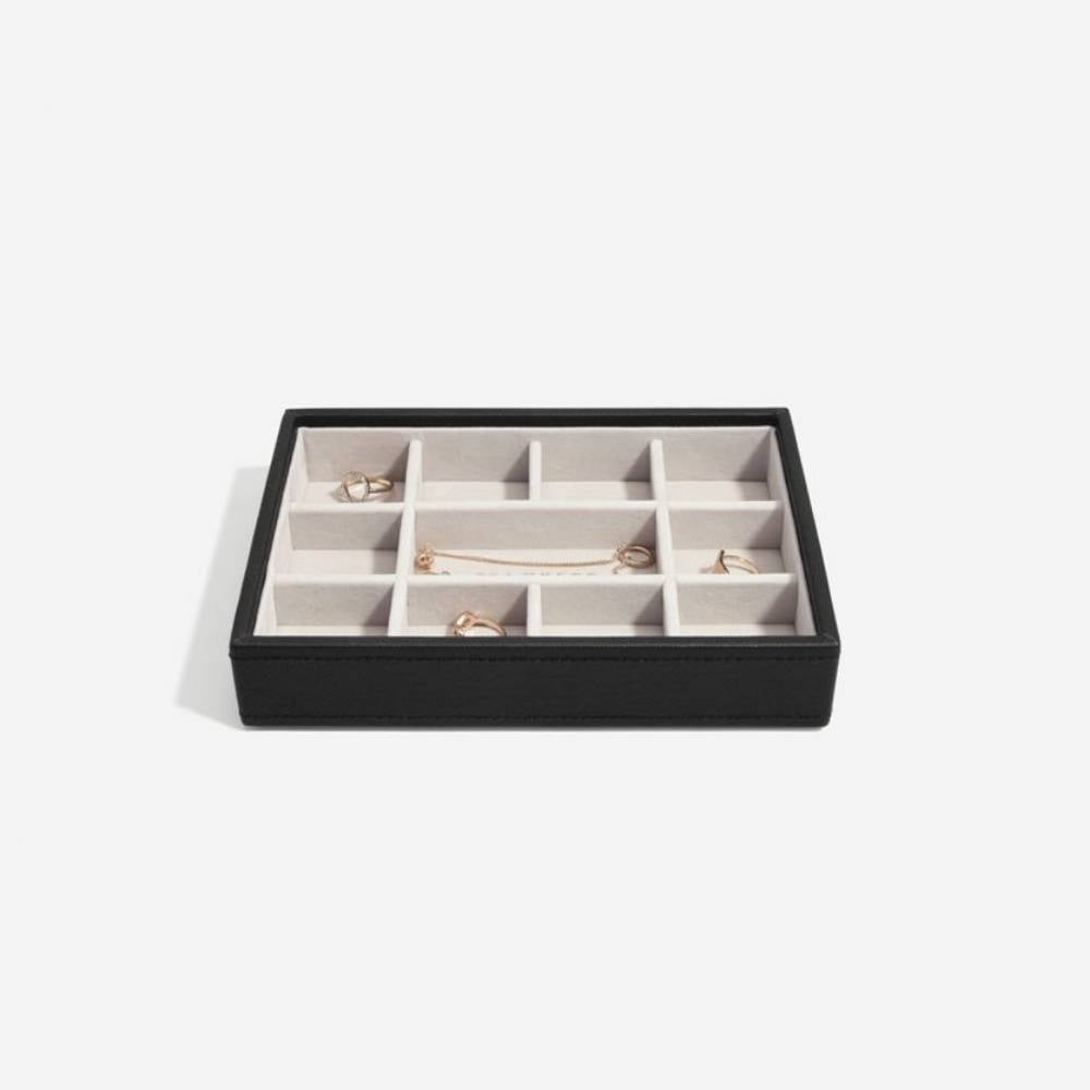Mini 11-Section Box Black & Grey Velvet-1
