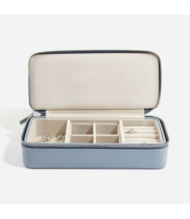 Supersize Etui / Travel Box in Dusky Blue & Grey