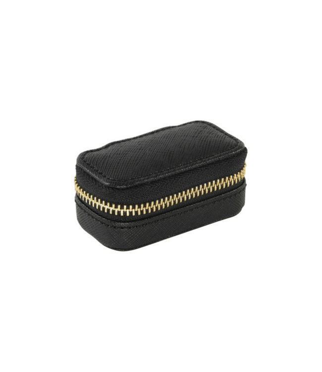 Large Travel Box Set in Black & Grey Velvet