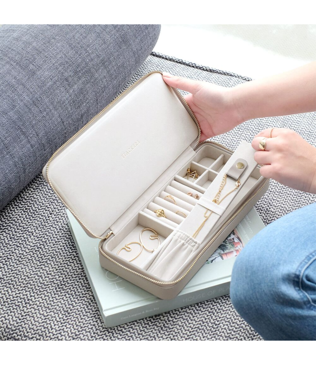 Travel Box "Sleek" / Taupe & Grey