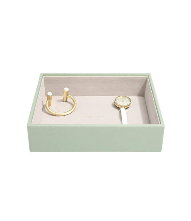 Classic Open Box Sage Green & Grey Velvet