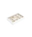 Mini 11-Section Box Chalk Croc & Grey Velvet