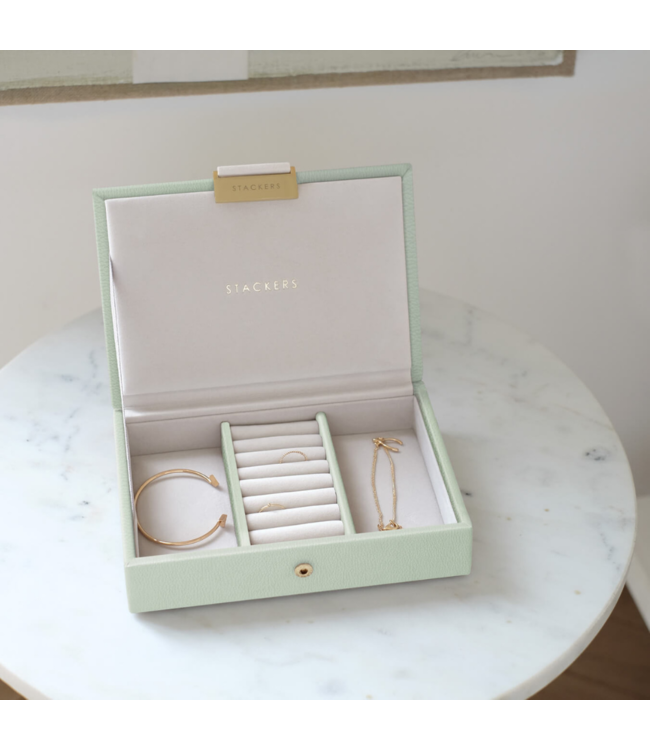 Mini Top Pink Sage Green & Grey Velvet