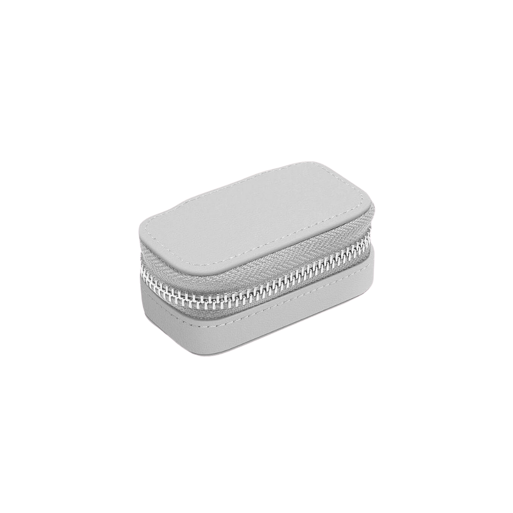 Small Travel Box Pebble Grey & Grey Velvet-2