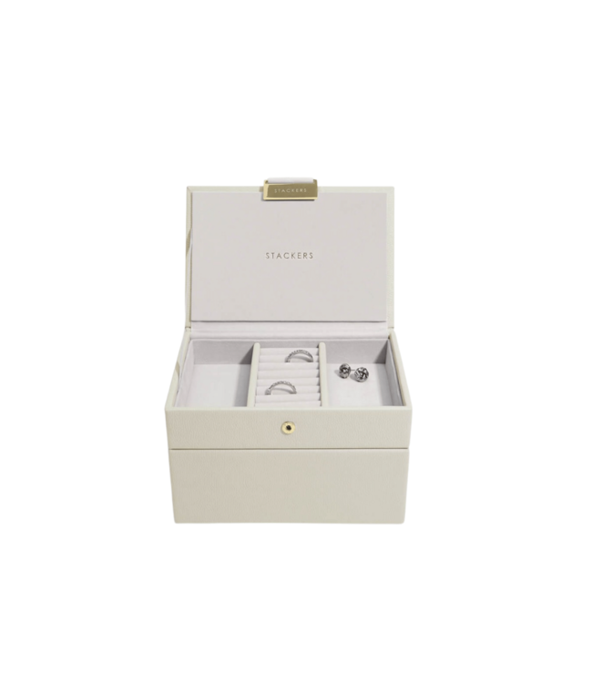 Mini 2-Set Sieradendoos - Oatmeal & Grey Velvet