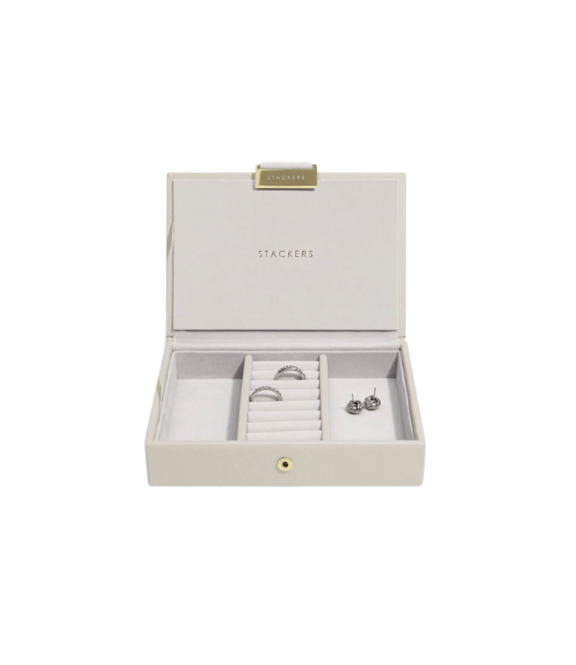 Mini Top Box - Oatmeal & Grey Velvet