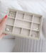 Mini 11-Section Box - Oatmeal & Grey Velvet