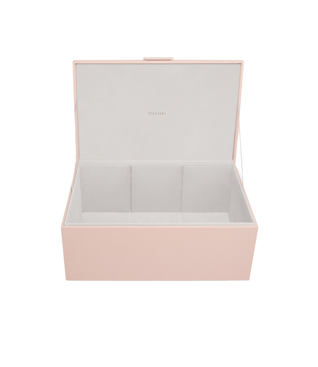 Home Storage Box Medium / Blush & Grey Velvet