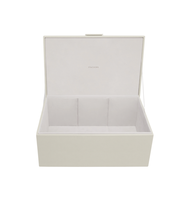 Home Storage Box Medium / Oatmeal & Grey Velvet