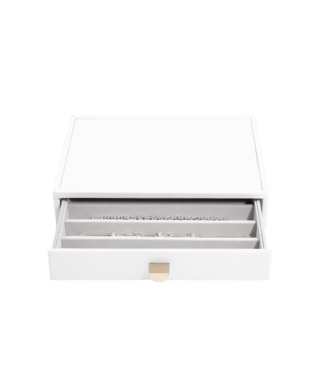 STACKERS Classic Drawer Necklace Pebble White