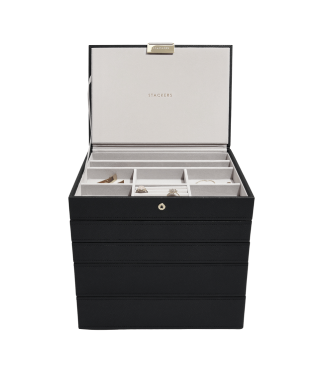 STACKERS Classic Boîte à Bijoux 5-Set en Black - STACKERS BOX