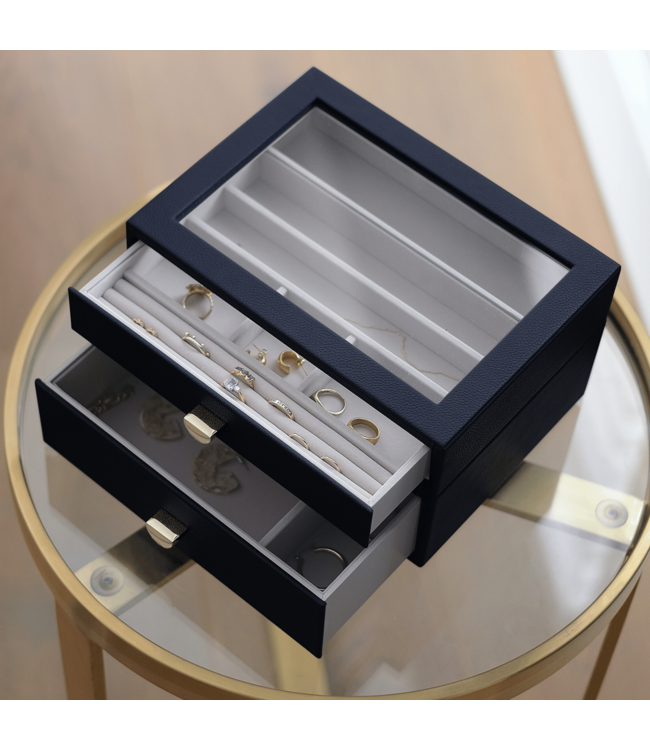 Classic Drawer 2-Set / Navy Blue & Grey