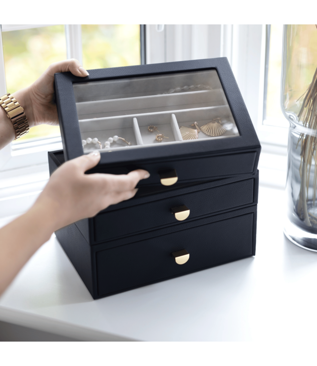 Classic Drawer 3-Set / Navy Blue & Grey