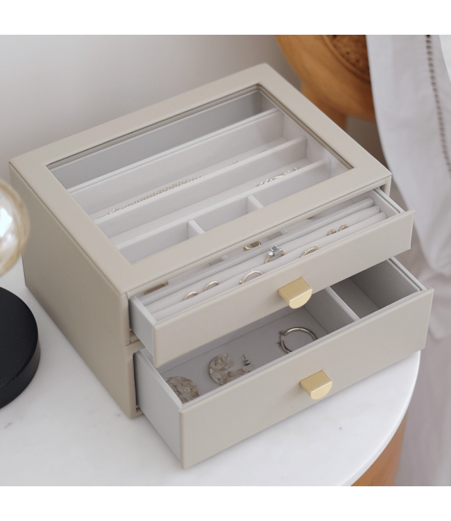 Classic Drawer 2-Set / Oatmeal & Grey