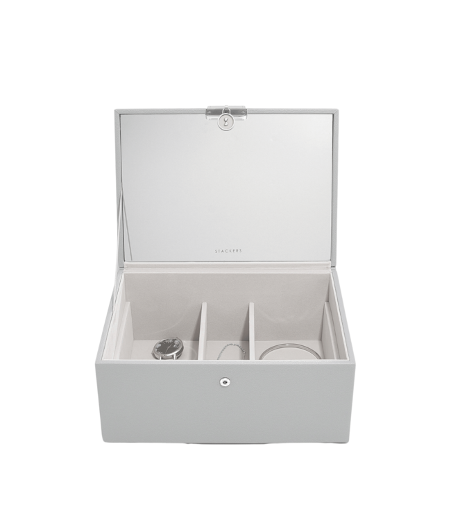 Classic "Luxury" Jwellery Box / Pebble Grey