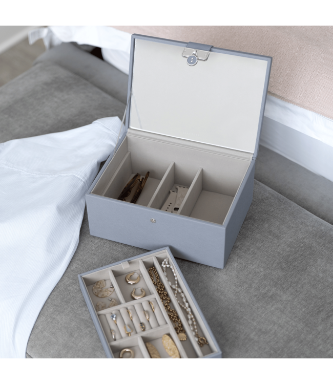 Classic "Luxury" Jwellery Box / Dusky Blue