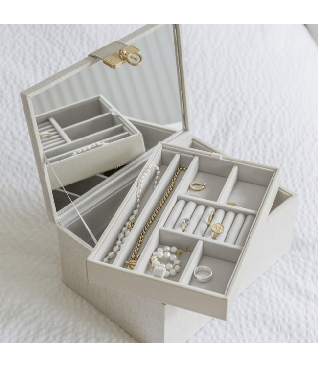 Classic "Luxury" Boîte à Bijoux / Oatmeal & Linen