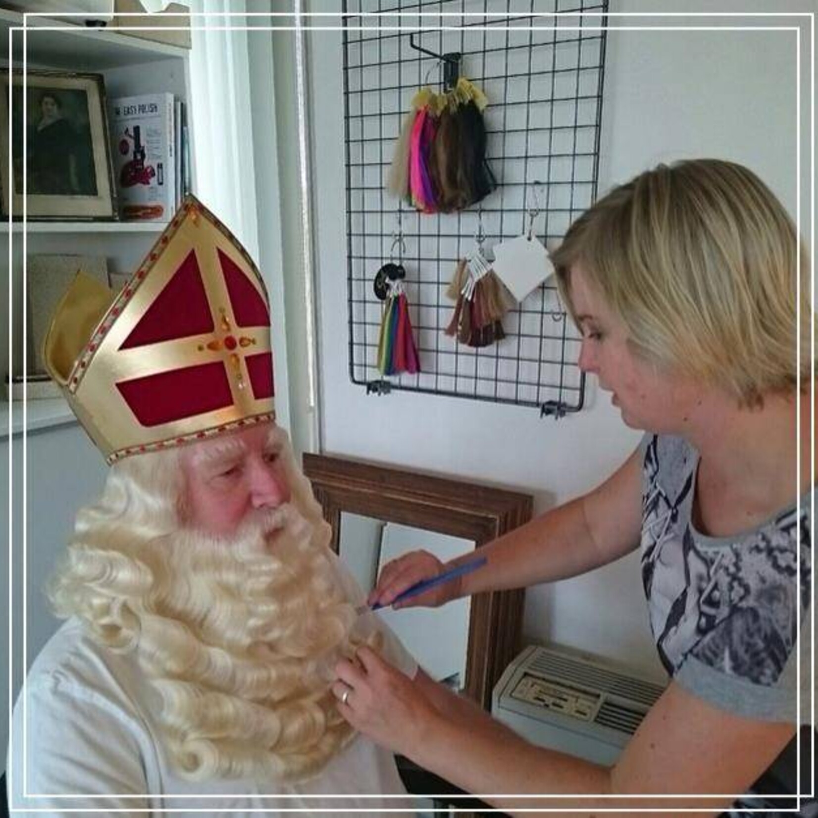 Eigen atelier Sinterklaasbaardstel op maat
