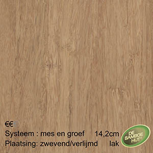 Bamboe Solid L beige density gelakt
