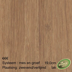 Bamboe Large Beige density gelakt