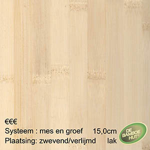 Bamboe multiplank naturel plain pressed gelakt