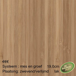 Bamboe Large caramel side pressed gelakt