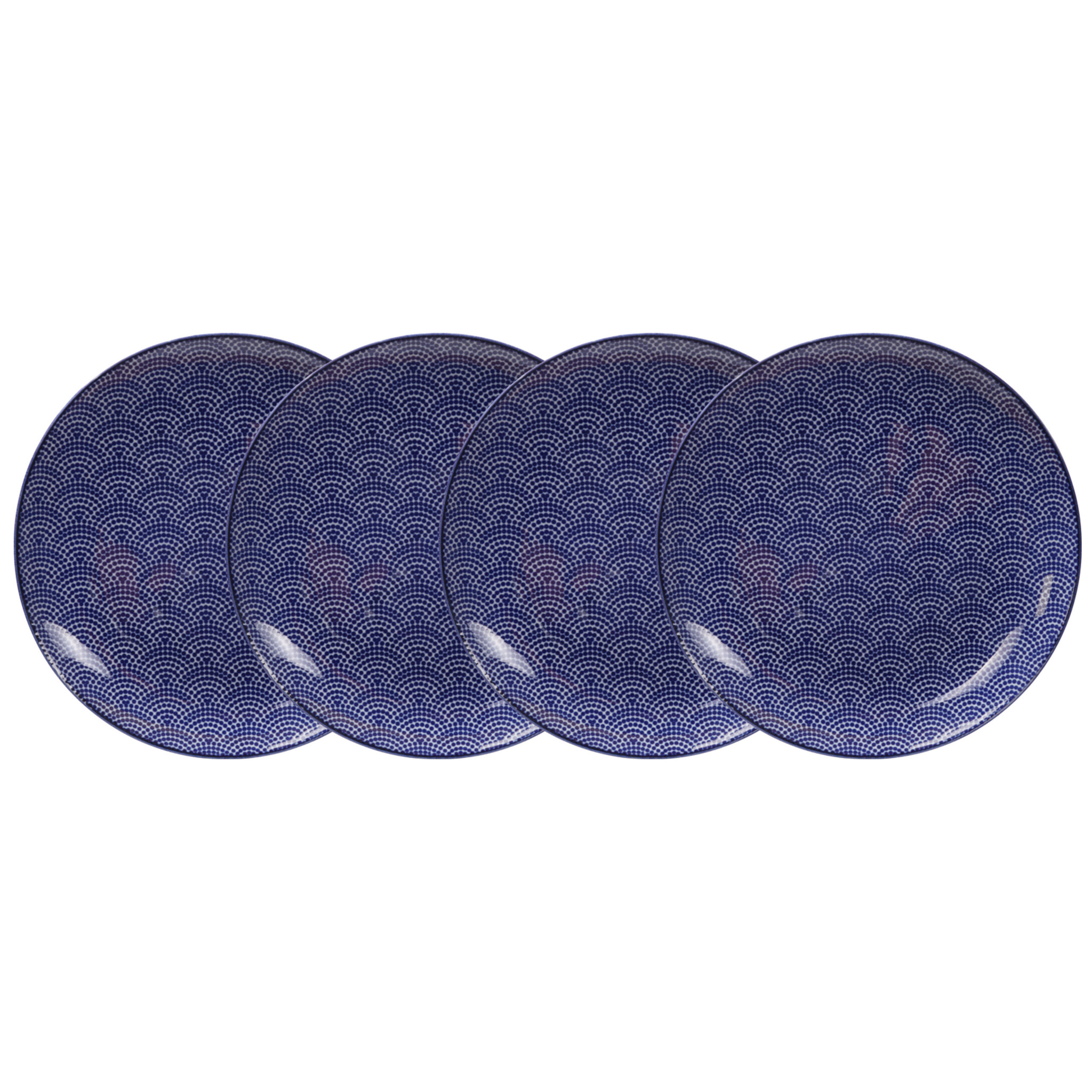 Tokyo Design Studio Nippon Blue Set Of 4 Plates O 25 7 Cm Dots Cookdine Tokyo Design Studio Nippon Blue Set Of 4 Plates O 25 7 Cm Dots Cookdine