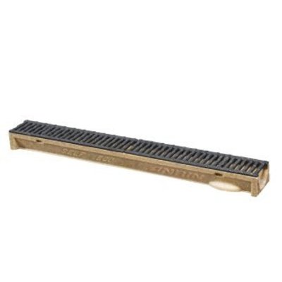 polyester vloergoot type self-eco, met gietijzeren sleufrooster 50 x 8 cm