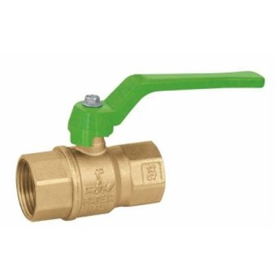 RIV messing kogelafsluiter type 4180 2x binnendraad, anti legionella systeem, volle doorlaat