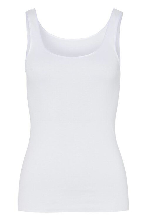 Hanro White Cotton Seamless tank top