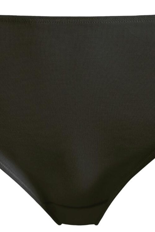 Hanro Black Cotton Seamless Slip