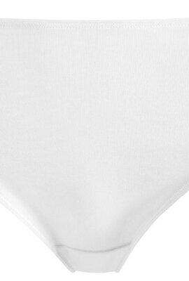 Hanro White Cotton Seamless Slip