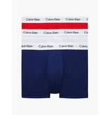Calvin Klein Red/White/Blue Cott. Str. Low Rise Trunk 3pk 0000U2664G