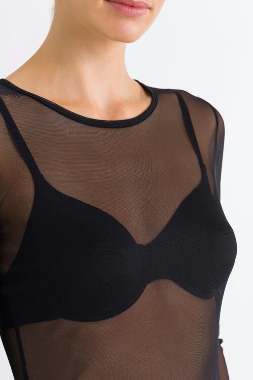 Hanro Black Smooth Illusion Shirt