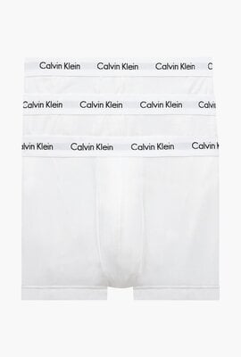 Calvin Klein White Cott.Str. Low Rise Trunk 3pk